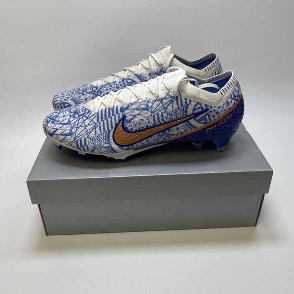Nike Zoom Vapor 15 Elite CR7 FG White/Metallic Copper-Concord 12.5 US DQ5299 182 - Picture 4 of 11